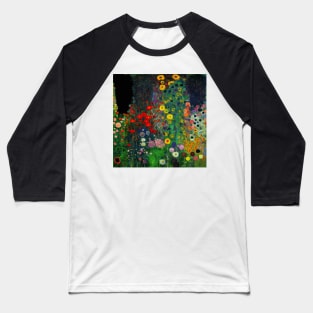 Gustav Klimt Flowers MT Baseball T-Shirt